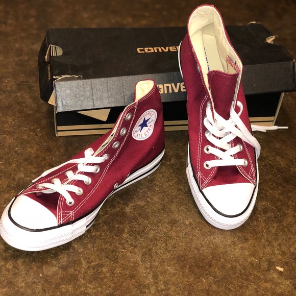 Converse Shoes - Maroon Converse High Tops